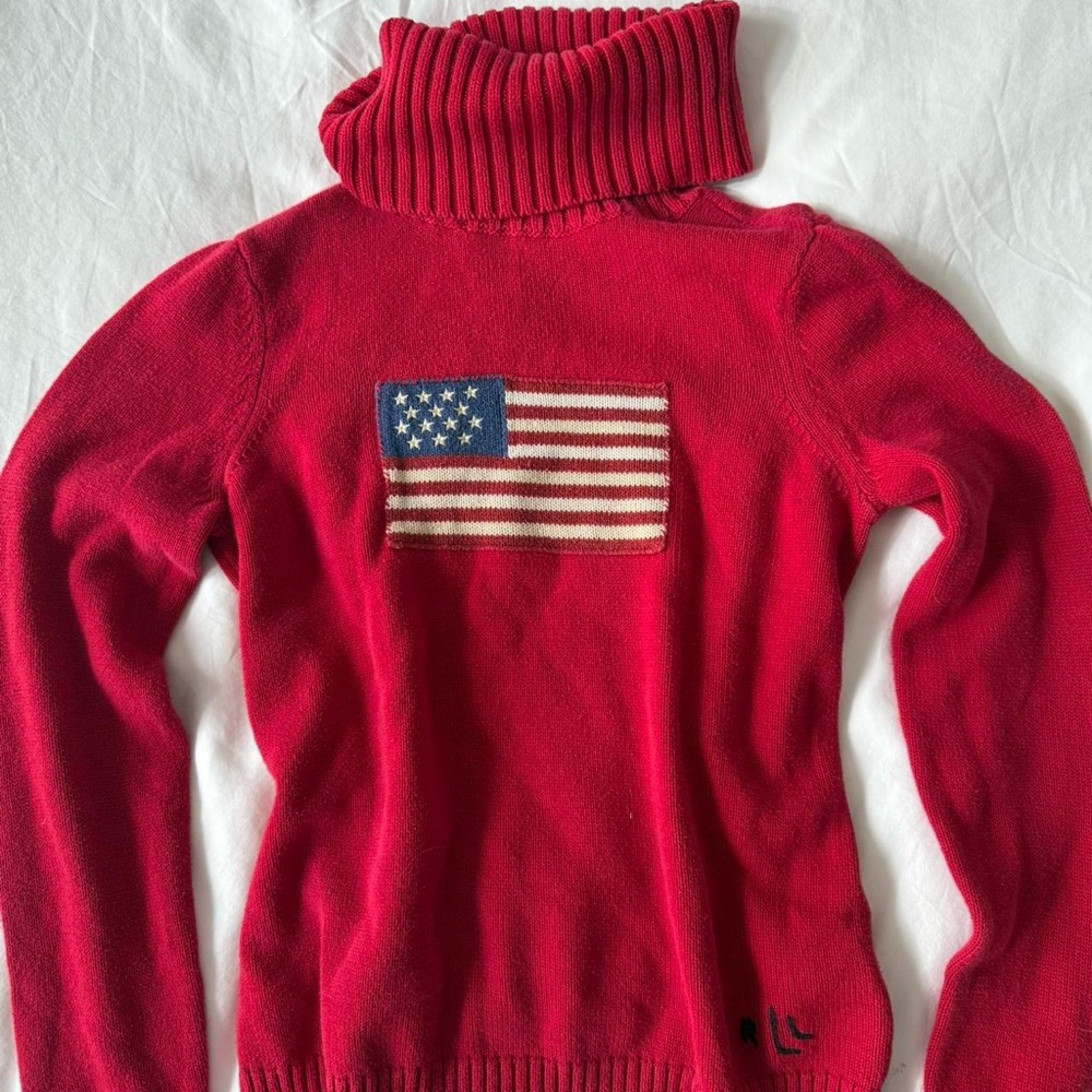 Polo Ralph Lauren iconic turtleneck flag sweater
